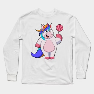 Unicorn with Lollipop Long Sleeve T-Shirt